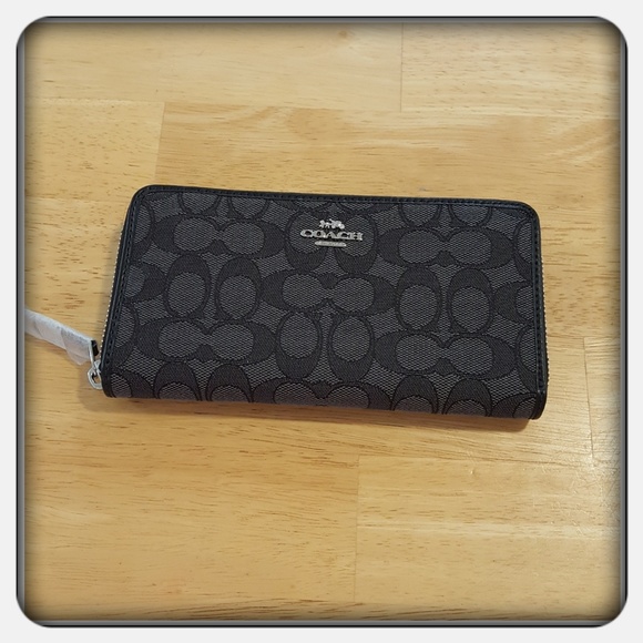 Coach Handbags - NWT Woman's Black And Grey Coach Wallet